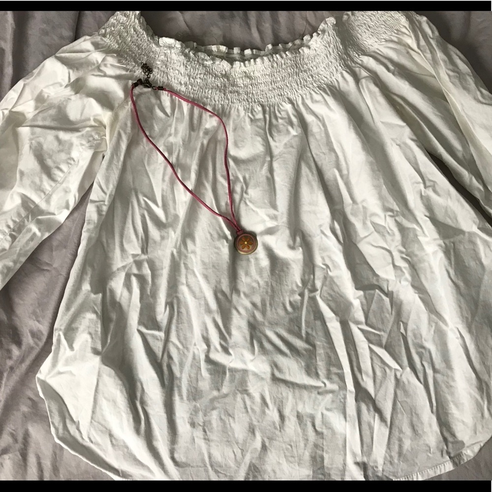 White Off-the-Shoulder Top